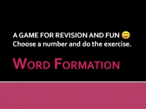 Word Formation