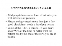 MUSCULOSKELETAL EXAM