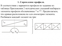 1. Спрямление профиля