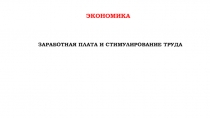 экономика
Заработная плата и стимулирование труда