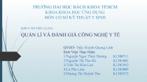 TRƯỜNG ĐAI HỌC BÁCH KHOA TP.HCM KHOA KHOA HỌC ỨNG DỤNG MÔN CƠ SỞ KỸ THUẬT Y SINH