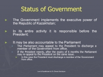 Status of Government