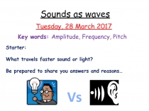 Sounds as waves