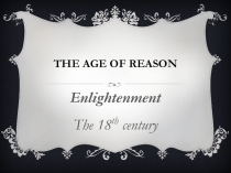 The Age of Reason