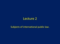 Lecture 2