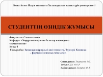 Қожа Ахмет Ясауи атындағы Халықаралық қазақ-түрік университеті
СТУДЕНТТІҢ