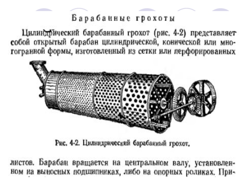 Грохот барабанный схема