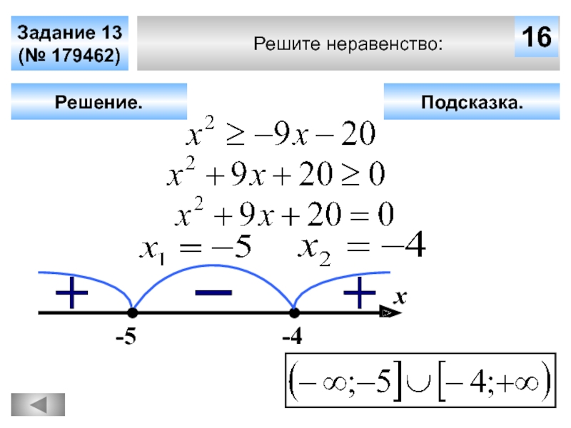 Задание 14 решите неравенство