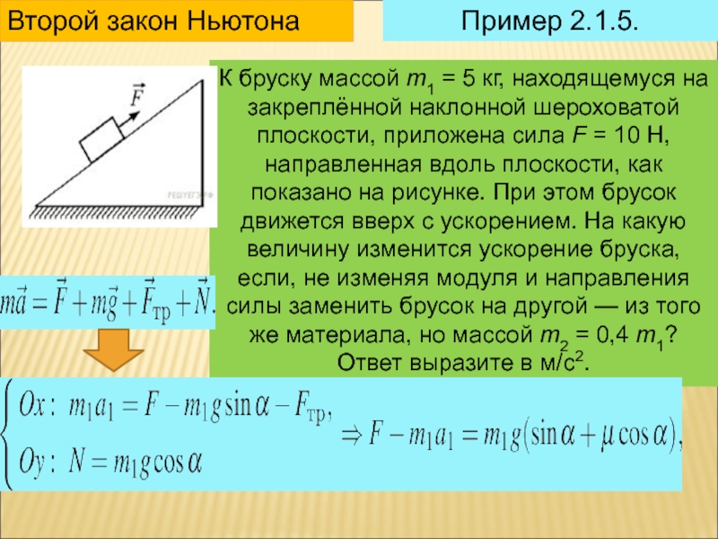 Масса первого бруска. Брусок массой м 3 кг. Брусок на наклонной плоскости силы. Ускорение бруска на наклонной плоскости. Брусок на наклонной поверхности.