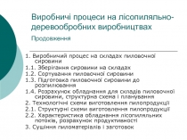 Виробничі процеси на лісопиляльно-деревообробних виробництвах Продовження