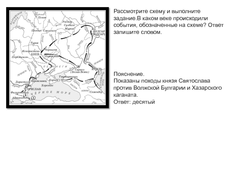 Князь походы которого обозначены на схеме планировал перенести столицу