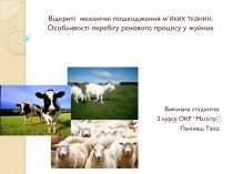 Відкриті механічні пошкодження м ’яких тканин. Особливості перебігу ранового