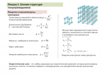 Лекция 3. Зонная структура полупроводников
Энергия и квазиимпульс