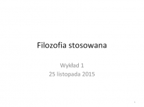 Filozofia stosowana