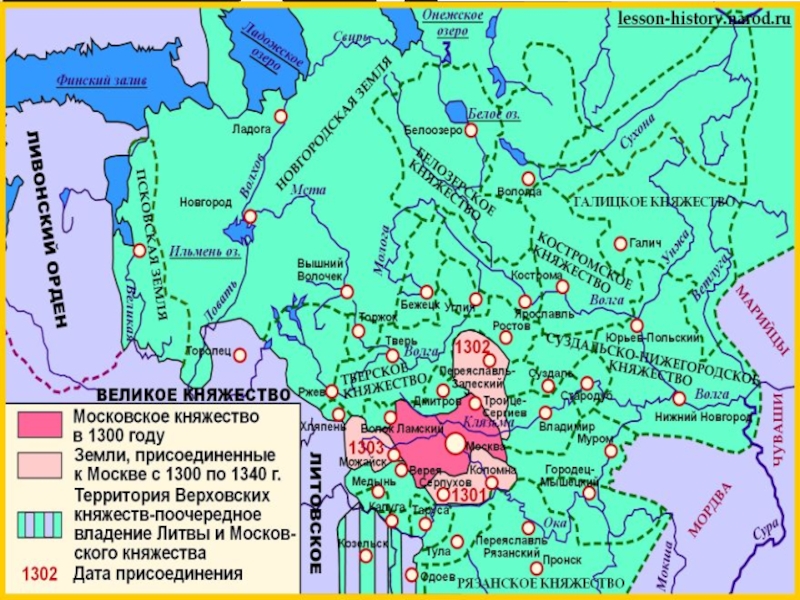 Усиление московского княжества карта