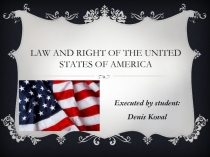 Law and right of the United States of america