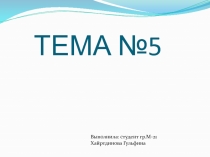 ТЕМА №5