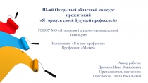 Автор работы:
Дронкин Иван Викторович
Преподаватель-наставник:
Подболотова