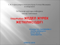 Тақырыбы: Жедел жүрек жеткіліксіздігі Орындаған: Рысбекова к жалпы медицина