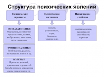 Структура психических явлений