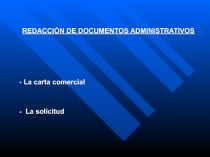 REDACCIÓN DE DOCUMENTOS ADMINISTRATIVOS