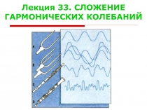 Лекция 33. СЛОЖЕНИЕ ГАРМОНИЧЕСКИХ КОЛЕБАНИЙ