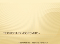 Технопарк  Ворсино