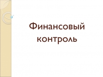 Финансовый контроль
