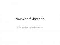 Norsk språkhistorie