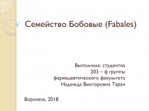 Семейство Бобовые ( Fabales )