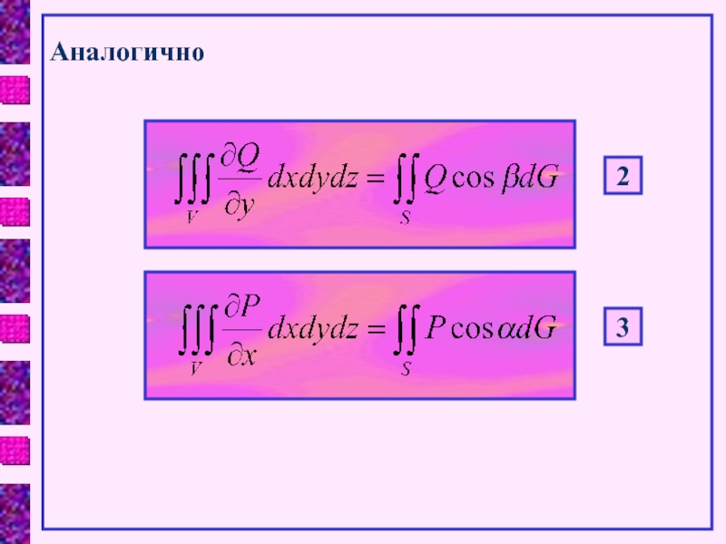 Метод остроградского для интегралов. Формула Остроградского для интеграла. Интеграл от PDV Остроградского Гаусса. Dxdydz.