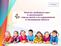 Наличие свободных мест
в организациях
отдыха детей и их оздоровления
в