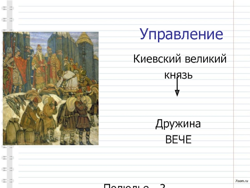 Кто ввел полюдье. Князь дружина вече. Схема князь дружина вече. Формирование княжеской власти князь и дружина полюдье. Полюдье художник к.в. Лебедев.