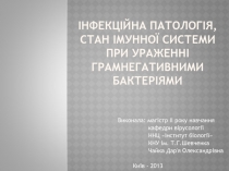 Інфекційна патологія, стан імунної системи при ураженні грамнегативними