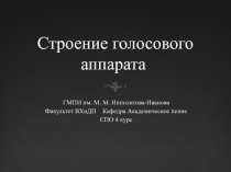 Строение голосового аппарата