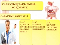 Сабақтың тақырыбы:
Ас қорыту.
Сабақтың жоспары:
1. Ас қорыту жүйесіне жалпы