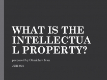 WHAT IS THE INTELLECTUAL PROPERTY?