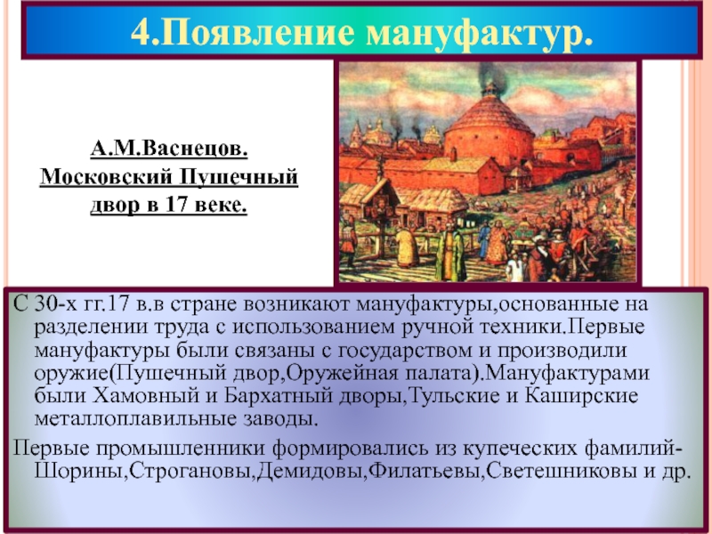 Развитие ремесла первые мануфактуры 7 класс. Появление первых мануфактур. Первые мануфактуры.