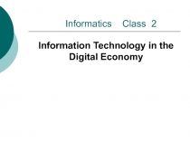 Informatics Class 2