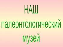 НАШ
палеонтологический
музей