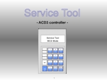 1
Service Tool
- ACD3 controller -