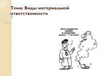 Тема: Виды материальной ответственности