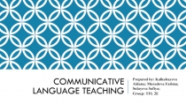 Communicative language teaching