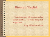 History of English