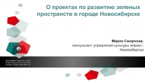 Мария Смирнова,
к онсультант управления культуры мэрии г. Новосибирска
О