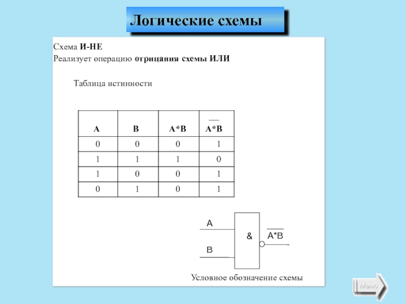 Схема или таблица