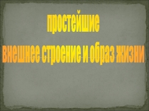 простейшие
внешнее строение и образ жизни