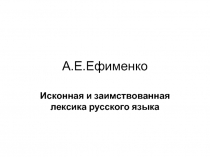 А.Е.Ефименко