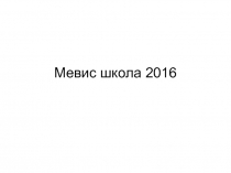 Мевис школа 2016