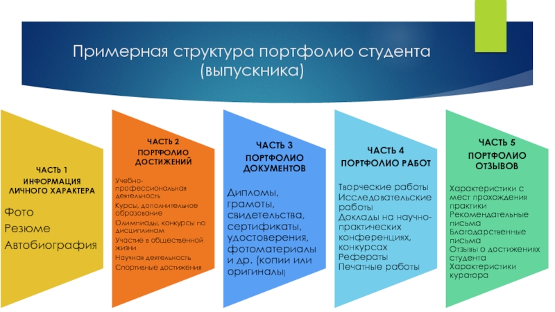 Лучшее индивидуальное веб портфолио студента выпускного курса